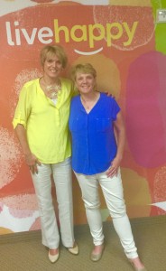 Caroline Miller and Deb Heisz at Live Happy offices in Addison, TX